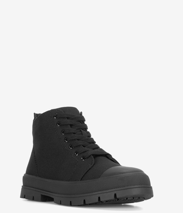 Laforst Skylar Canvas Side Zip Slip Resistant Chukka Boot - Black