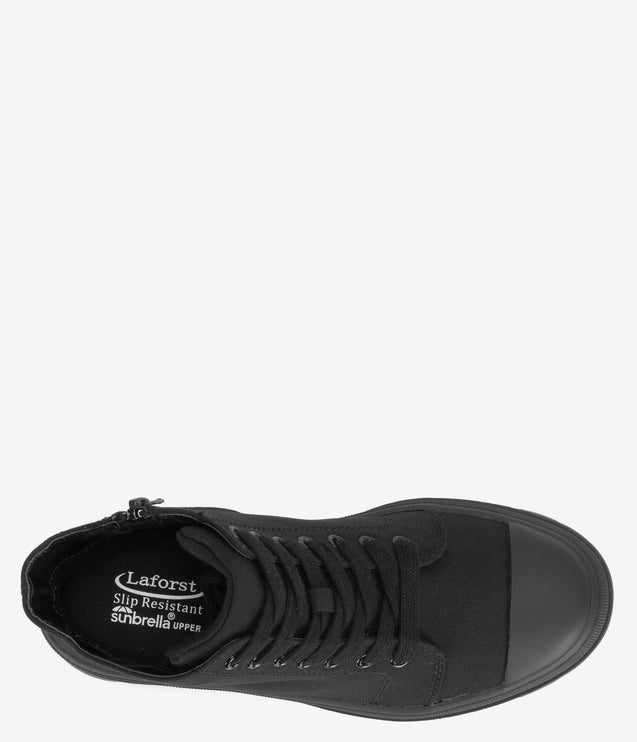 Laforst Skylar Canvas Side Zip Slip Resistant Chukka Boot - Black
