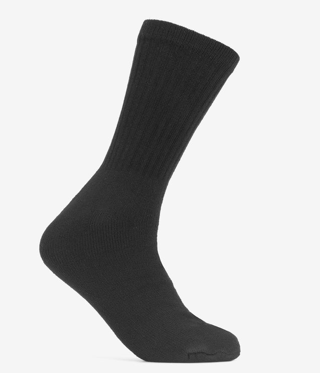 Boot World Crew Socks - Black