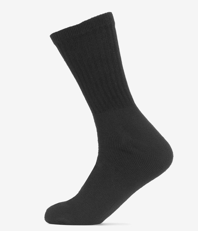 Boot World Crew Socks - Black