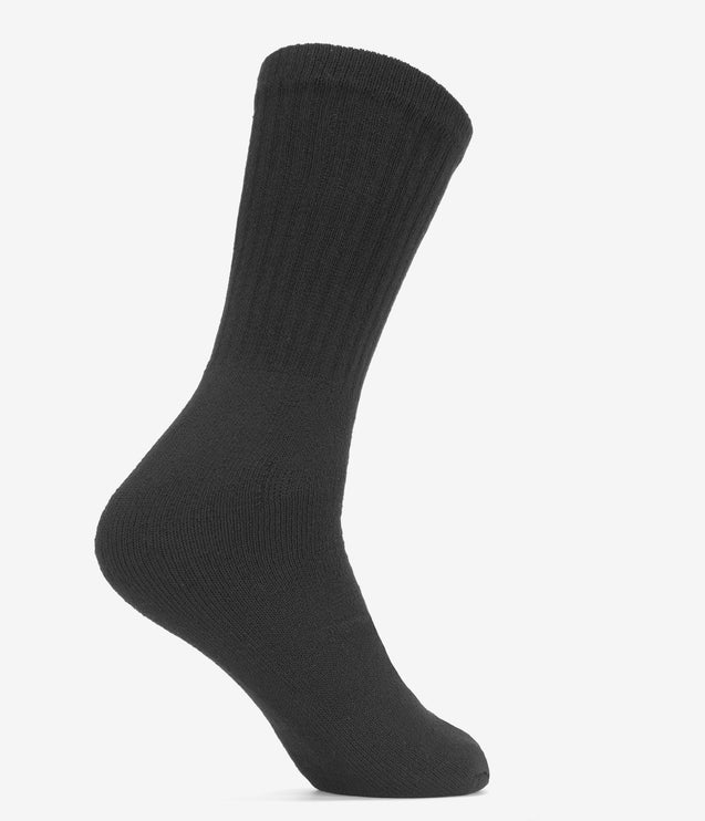 Boot World Crew Socks - Black