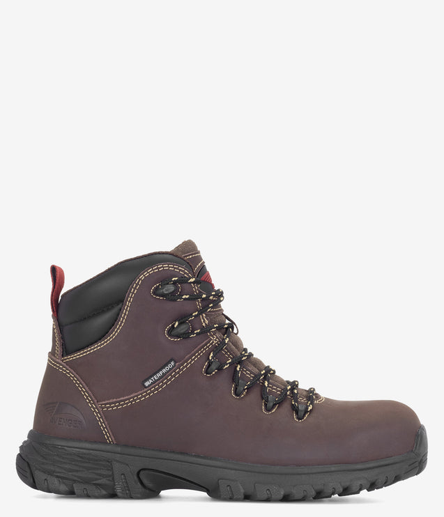 Avenger Flight Alloy Safety Toe Waterproof Boot - Brown