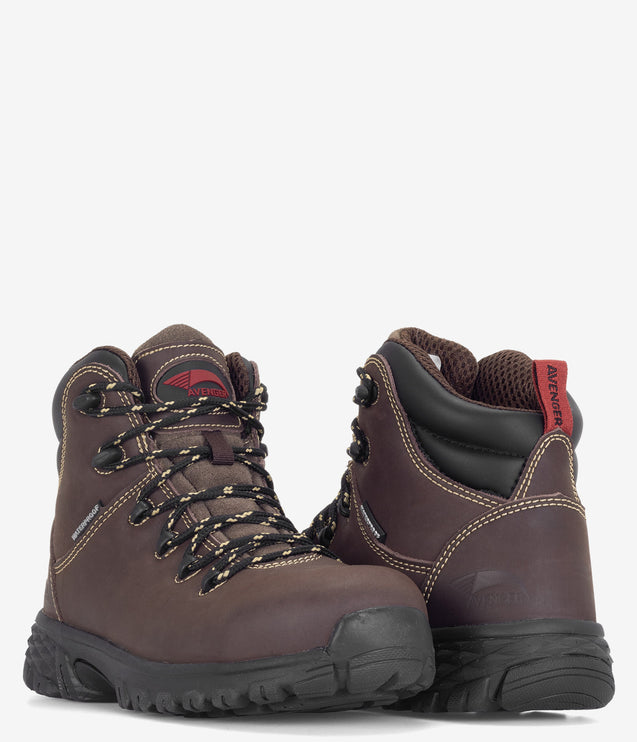 Avenger Flight Alloy Safety Toe Waterproof Boot - Brown