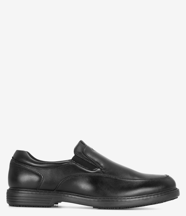 Nunn Bush Wade Work Moc-Toe Slip-Resistant Slip-on - Black