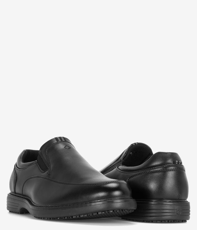 Nunn Bush Wade Work Moc-Toe Slip-Resistant Slip-on - Black