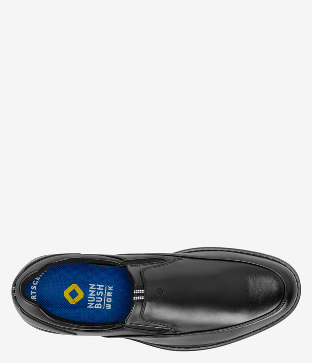 Nunn Bush Wade Work Moc-Toe Slip-Resistant Slip-on - Black