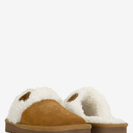 Ariat Jackie Square Toe Slippers - Chestnut
