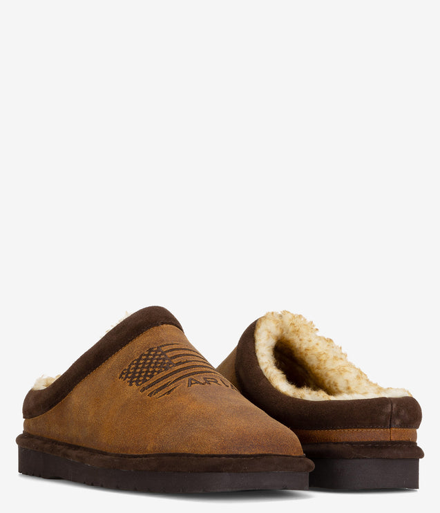 Ariat Patriot Square Toe Slipper - Dusty Brown