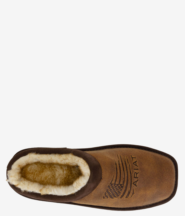 Ariat Patriot Square Toe Slipper - Dusty Brown
