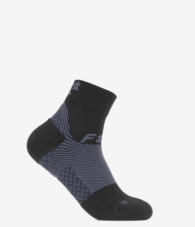OS1st Plantar Fasciitis Quarter Socks - Black