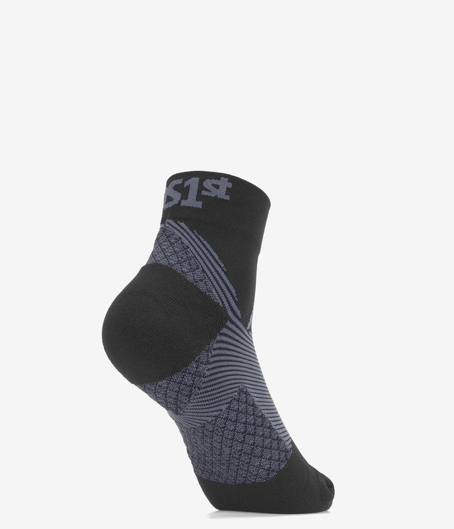 OS1st Plantar Fasciitis Quarter Socks - Black