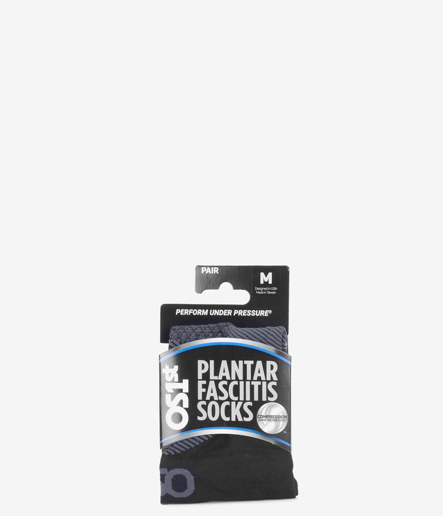 OS1st Plantar Fasciitis Quarter Socks - Black