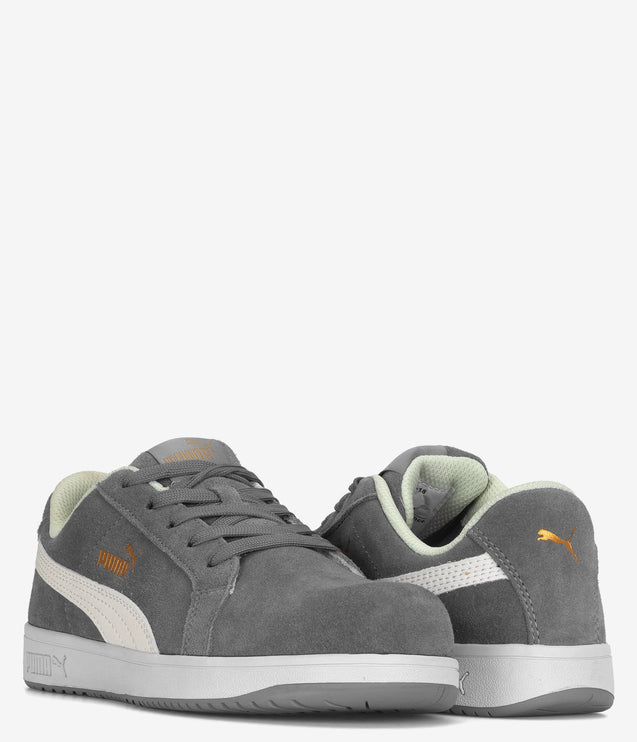 PUMA Safety Iconic Suede Low Composite Toe ESD Shoe - Grey Suede