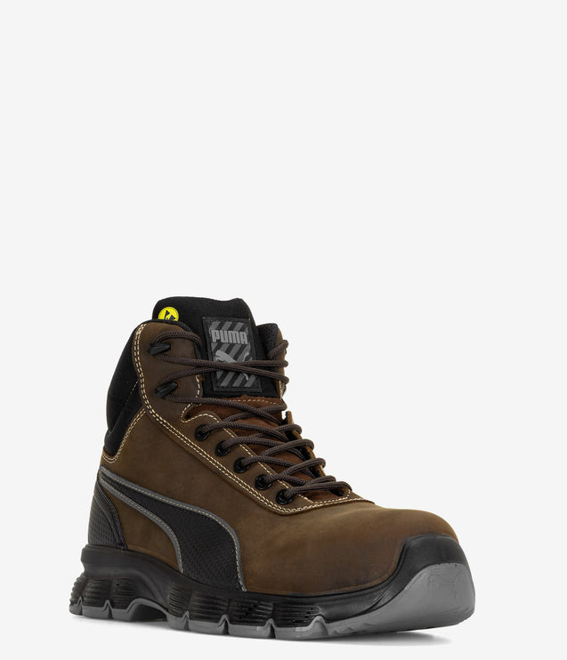 Puma Safety Condor Mid Steel Toe ESD PR Work Boot - Brown