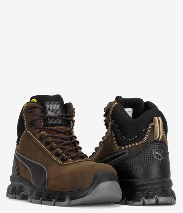 Puma Safety Condor Mid Steel Toe ESD PR Work Boot - Brown