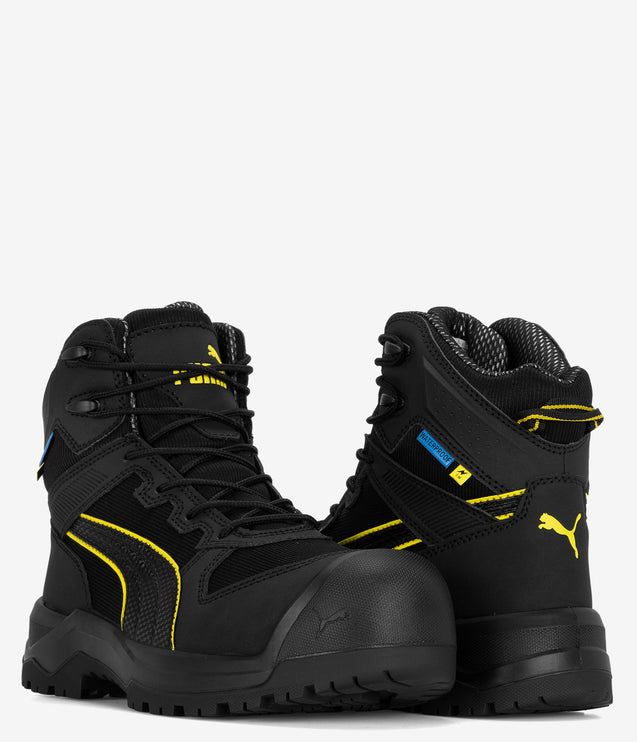 Puma Safety Rock HD Composite Toe Mid Waterproof Boot - Black