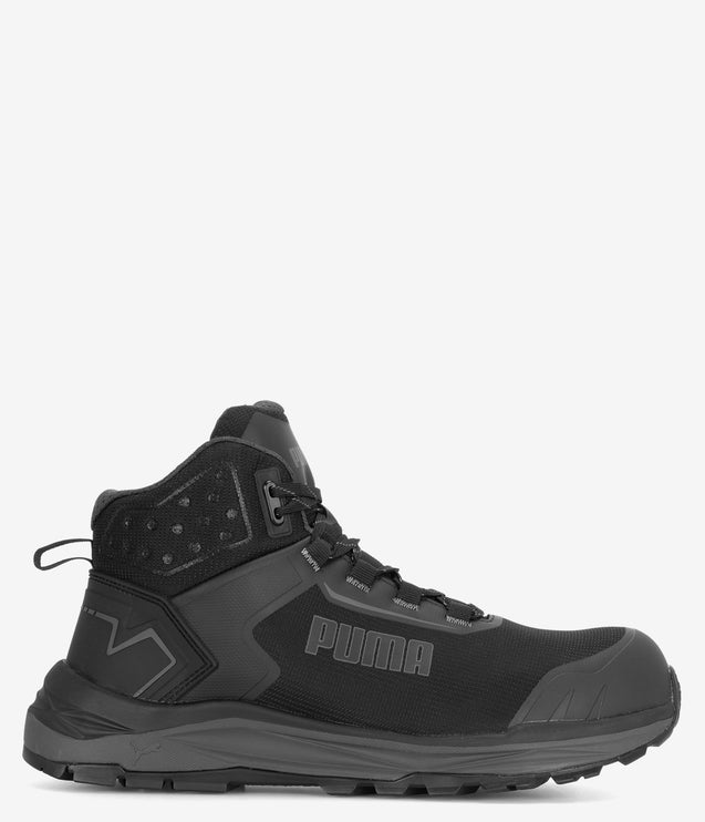 PUMA Safety Fusion Mid Composite Toe Work Shoe - Black/Grey