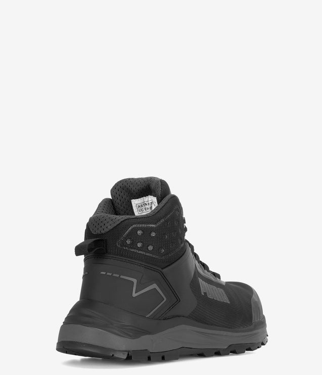 PUMA Safety Fusion Mid Composite Toe Work Shoe - Black/Grey