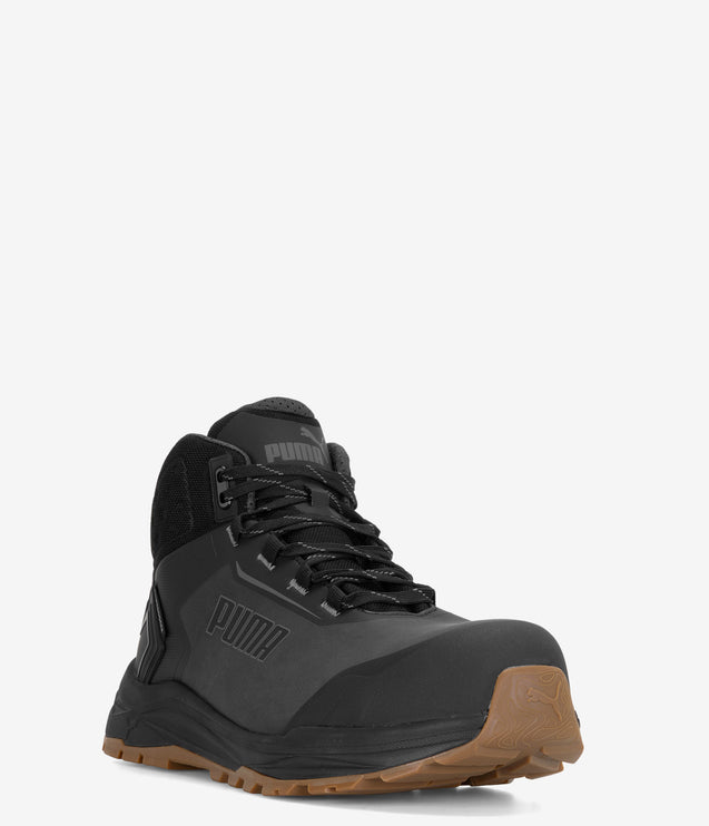 PUMA Safety Fusion Mid Composite Toe Waterproof Work Shoe - Anthracite/Gum