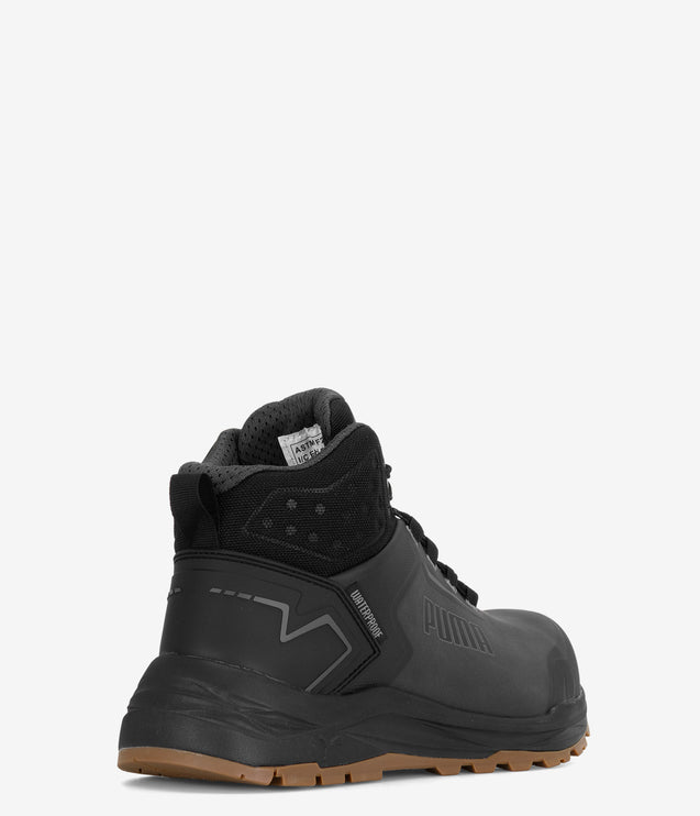 PUMA Safety Fusion Mid Composite Toe Waterproof Work Shoe - Anthracite/Gum