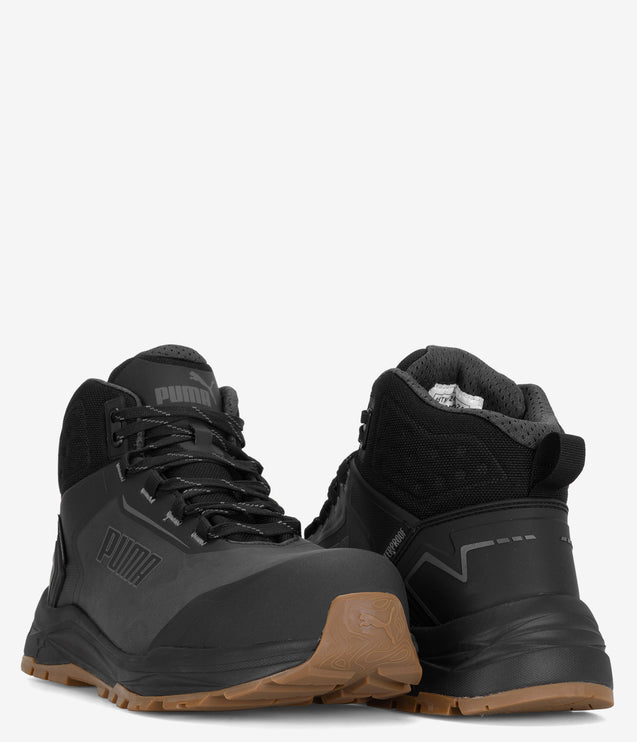 PUMA Safety Fusion Mid Composite Toe Waterproof Work Shoe - Anthracite/Gum