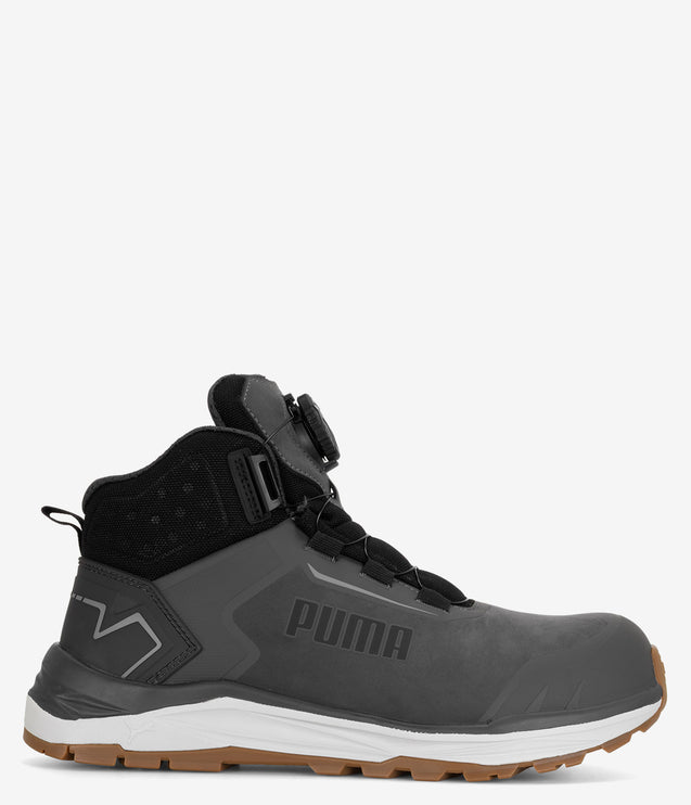 PUMA Safety Fusion Mid Disc Composite Toe Work Shoe - Dark Grey