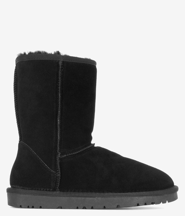 Burleigh Short Sheepskin Boot - Black