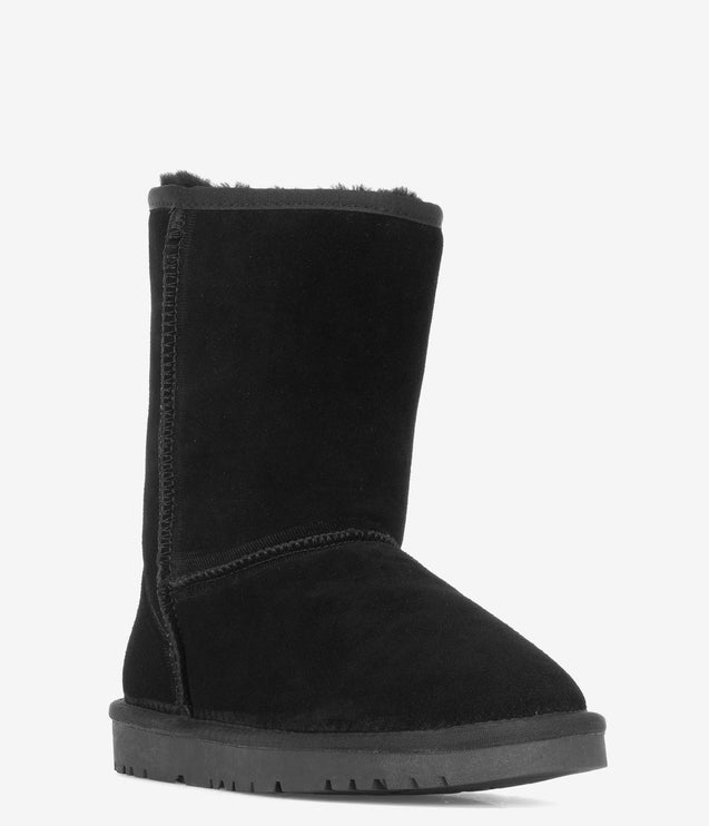 Burleigh Short Sheepskin Boot - Black