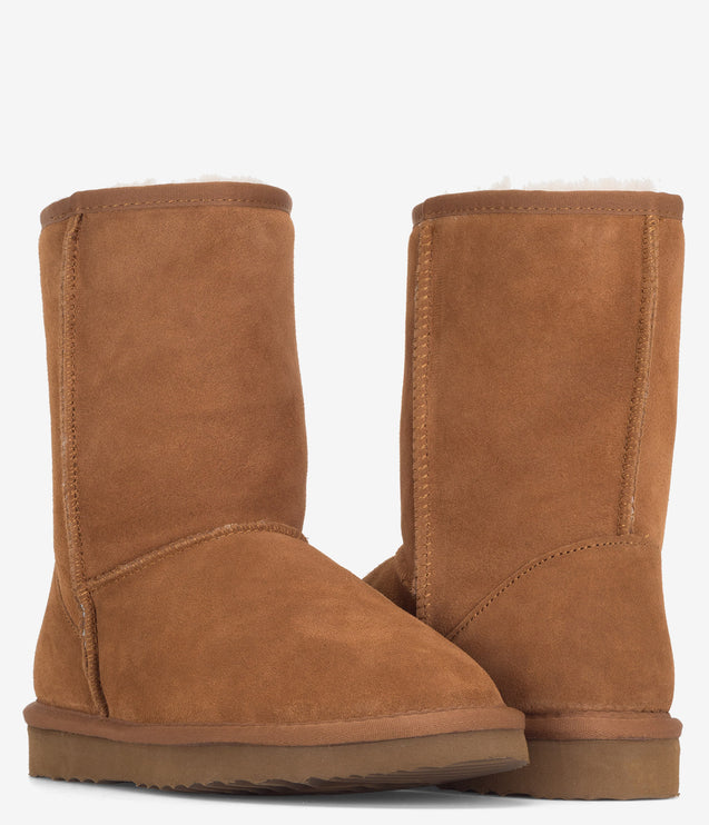 Burleigh Short Sheepskin Boot - Chestnut