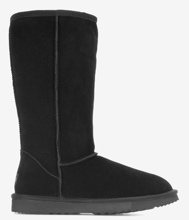 Burleigh Tall Sheepskin Boot - Black