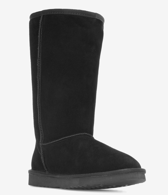 Burleigh Tall Sheepskin Boot - Black