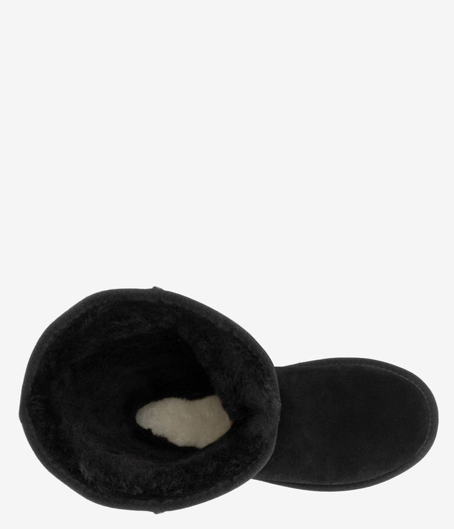 Burleigh Tall Sheepskin Boot - Black