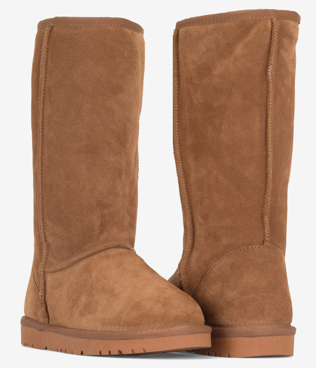 Burleigh Tall Sheepskin Boot - Chestnut