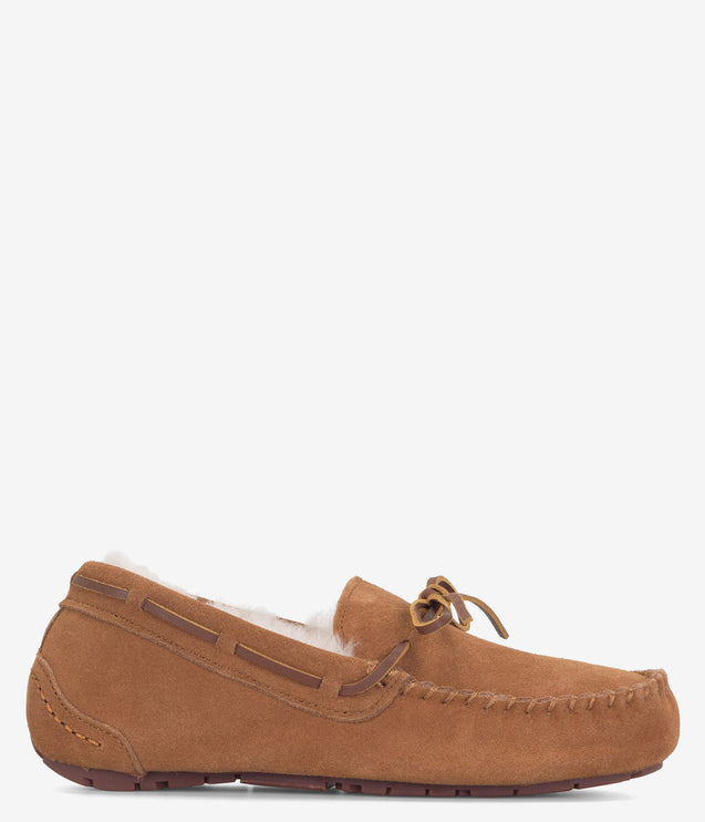 Burleigh Moccasin Lace Slipper - Chestnut