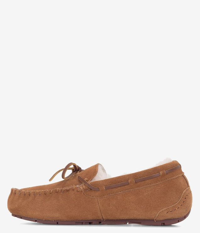 Burleigh Moccasin Lace Slipper - Chestnut