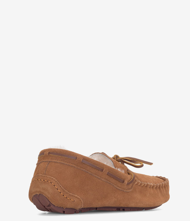Burleigh Moccasin Lace Slipper - Chestnut
