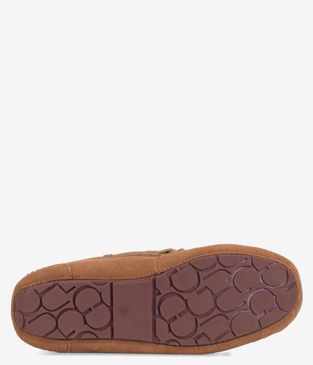 Burleigh Moccasin Lace Slipper - Chestnut
