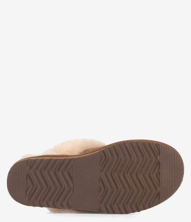 Burleigh Scuff Slide Sheepskin Slipper - Chestnut