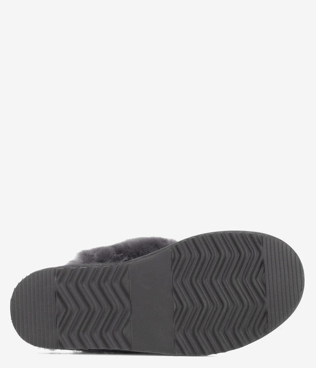 Burleigh Scuff Slide Sheepskin Slipper - Grey