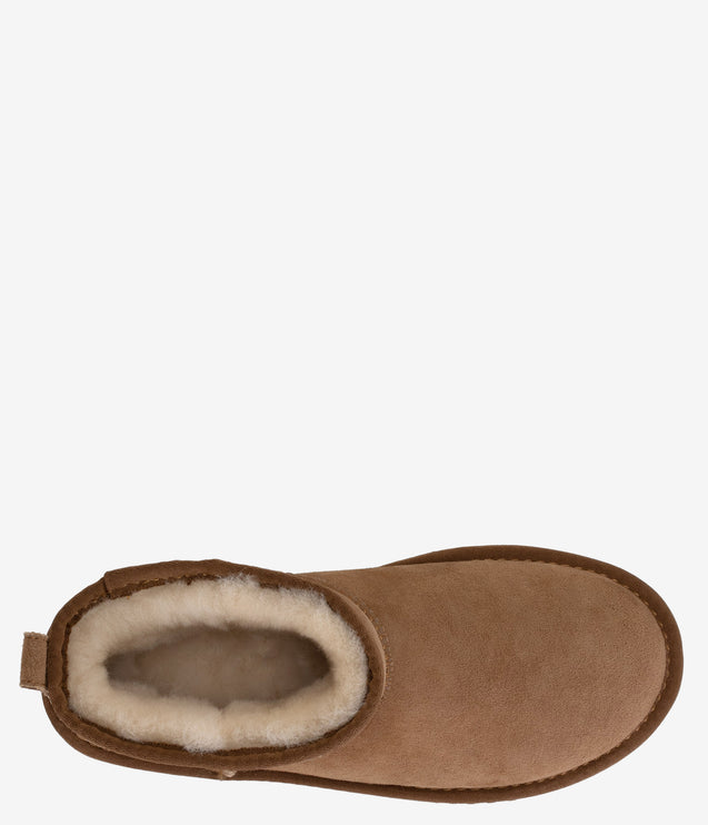 Burleigh Twinface Shorty Mini Sheepskin Boot - Chestnut