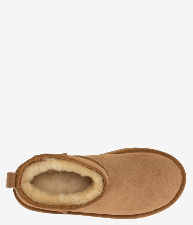 Burleigh Platform Shorty Twinface Sheepskin Boot - Chestnut