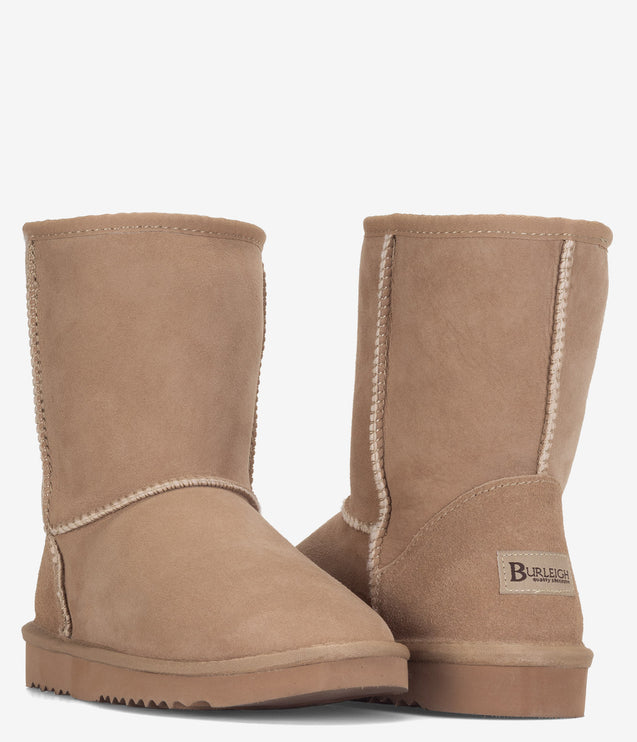 Burleigh Short Twinface Sheepskin Boot - Sand