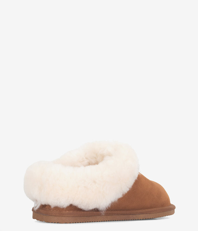 Burleigh Harriett Scuff Slipper - Chestnut