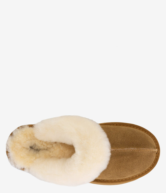 Burleigh Scuff Slide Platform Slipper - Chestnut