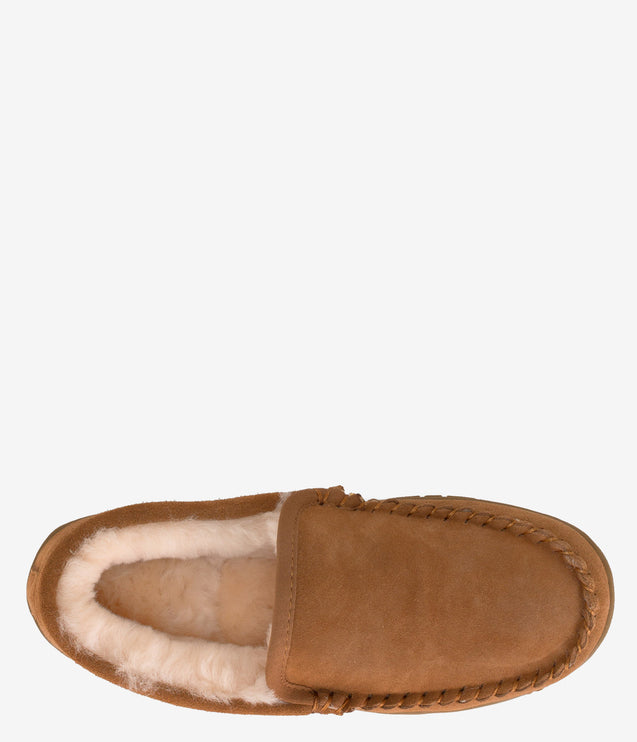 Burleigh Moccasin Sheepskin Slipper - Chestnut