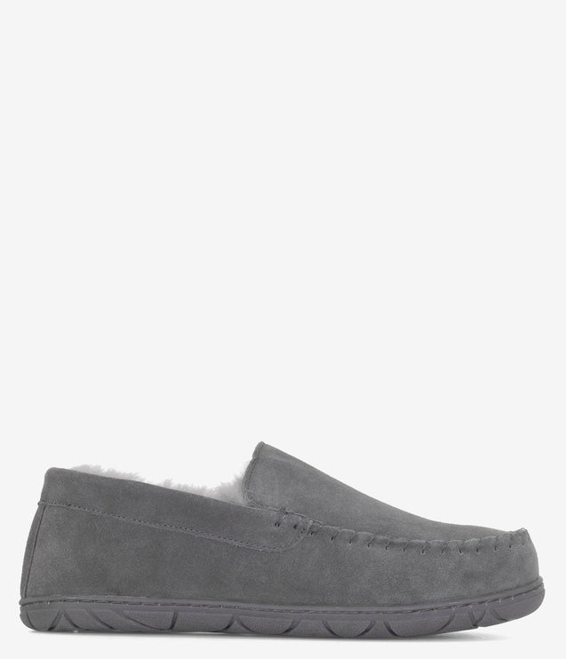 Burleigh Moccasin Sheepskin Slipper - Grey