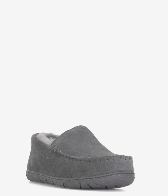 Burleigh Moccasin Sheepskin Slipper - Grey
