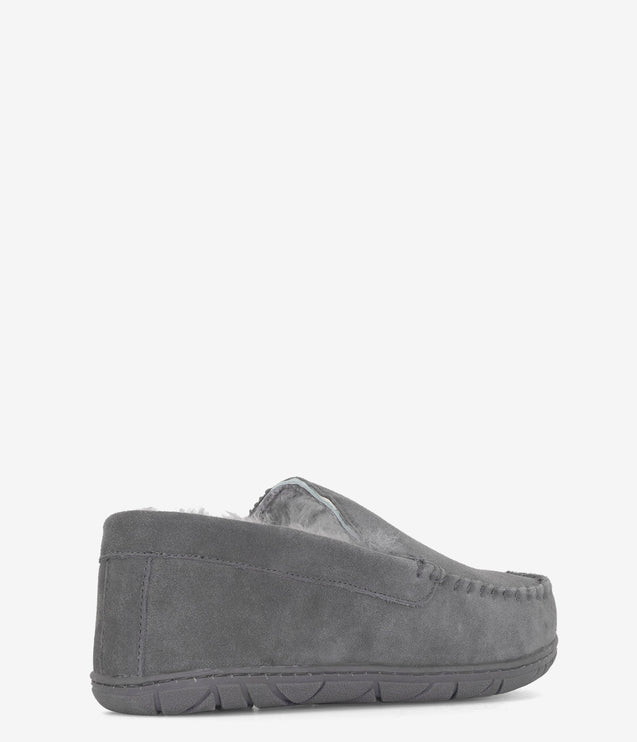 Burleigh Moccasin Sheepskin Slipper - Grey