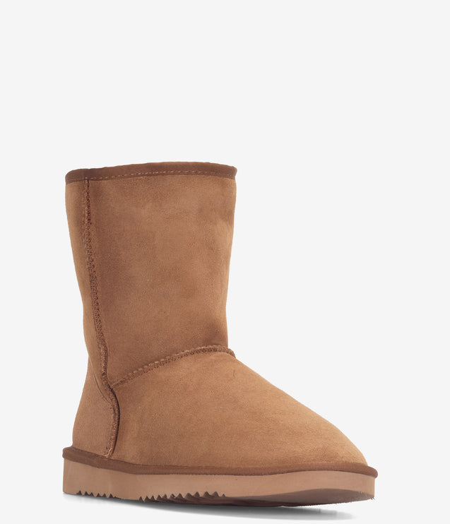Burleigh Short Twinface Sheepskin Boot - CHESTNUT
