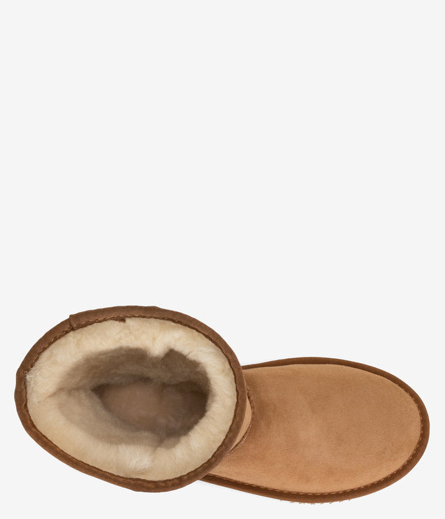 Burleigh Short Twinface Sheepskin Boot - CHESTNUT